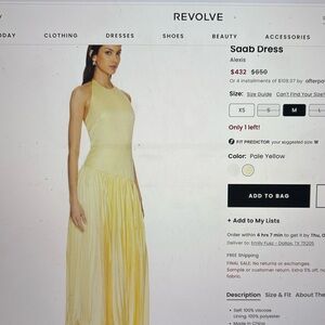 Alexis yellow Saab dress
